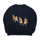 かときち💬どんぐりちゃんの三匹の犬 Big Crew Neck Sweatshirt