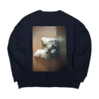 シーズー犬 ポプお物語のポプお ソファにハマる Big Crew Neck Sweatshirt