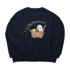 犬グッズの店しえるぶるーのおもちゃ箱に乗ったペキニーズ Big Crew Neck Sweatshirt