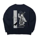 a-bow's workshop(あーぼぅズ ワークショップ)のDay off (かかしくんの休日) Big Crew Neck Sweatshirt