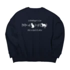 Silvervine Psychedeliqueのシュレーディンガーの猫（白字） Big Crew Neck Sweatshirt