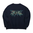 Parallel Imaginary Gift ShopのLife is Hell（Orange） Big Crew Neck Sweatshirt