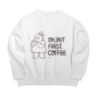 ぽちゃ日和のぽにょちゃん寝起きDEスウェット Big Crew Neck Sweatshirt