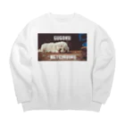 INUMARTのすごくねているいぬ　へいわ Big Crew Neck Sweatshirt