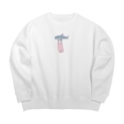 ainoのあの雲の向こうまで🎐 Big Crew Neck Sweatshirt