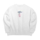 ainoのあの雲の向こうまで🎐 Big Crew Neck Sweatshirt