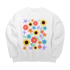 A33のレインボープライド　フラワー Big Crew Neck Sweatshirt