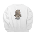 chicodeza by suzuriの可愛いかば Big Crew Neck Sweatshirt