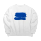 aoi.aoのMy Original Version - colored BLUE Big Crew Neck Sweatshirt