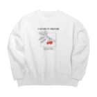 川上 悠作のサクランボのロングTシャツ（ホワイト） Big Crew Neck Sweatshirt