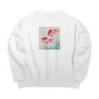 寿めでたや(ukiyoe)の日本画:小原古邨_金魚二匹 Big Crew Neck Sweatshirt