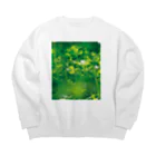 akane_art（茜音工房）の癒しの風景（クローバー） Big Crew Neck Sweatshirt