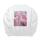 akane_art（茜音工房）の癒しの風景（八重桜） Big Crew Neck Sweatshirt