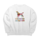 onehappinessのラブラドールレトリバー　マカロン Big Crew Neck Sweatshirt