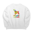 onehappinessのイングリッシュコッカースパニエル　骨ガム Big Crew Neck Sweatshirt