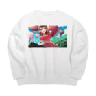 ゆいぱんちゃん🐼の1周年Anniversary Big Crew Neck Sweatshirt