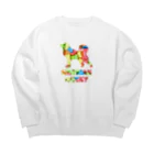 onehappinessのシベリアン ハスキー　骨ガム Big Crew Neck Sweatshirt