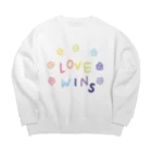 島民のlove wins! we are proud to celebrate our prides! Big Crew Neck Sweatshirt