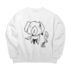 時々※のユル飛び出し犬さん Big Crew Neck Sweatshirt