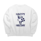 ムラサキの出店のHAPPY HOLIDAY Big Crew Neck Sweatshirt