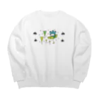 ハチネッコのミルチーの傘 Big Crew Neck Sweatshirt