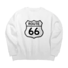 アロハスタイルハワイのU.S. Route 66  ルート66　ブラック ビッグシルエットスウェット