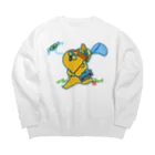 tokisanのラジカセ好きなメタボ猫さんの夏の夢。 Big Crew Neck Sweatshirt