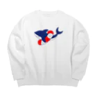 kazukiboxのサメくんは、泳げない。 Big Crew Neck Sweatshirt