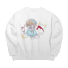 兎の尾、猫の髭。の小悪魔ちゃんもおぎゃりたい Big Crew Neck Sweatshirt