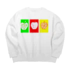 おとぼけ姉さんSHOPのりんご！りんご！りんご！ Big Crew Neck Sweatshirt