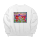 odamasaショップの握手 Big Crew Neck Sweatshirt