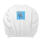 ©️みるの魚肉ソーセージ大好き君 Big Crew Neck Sweatshirt