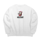 とんとんSHOPの休日のネズミくん Big Crew Neck Sweatshirt