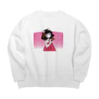 加藤 光雲のRose-design（扇子閉じVer.） Big Crew Neck Sweatshirt