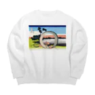 寿めでたや(ukiyoe)の葛飾北斎_冨嶽三十六景　尾州不二見原 Big Crew Neck Sweatshirt