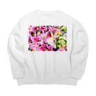 えびたろの咲き乱れる Big Crew Neck Sweatshirt