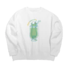 あずき缶のクリームカワウソーダ Big Crew Neck Sweatshirt