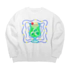 オカユの涼しげクリームソーダ Big Crew Neck Sweatshirt