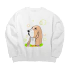 greetenのバセットハウンド癒し犬 Big Crew Neck Sweatshirt