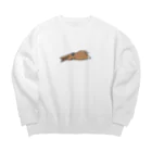 みーちやのぐったりらいぞう Big Crew Neck Sweatshirt