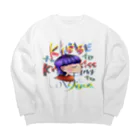 Divina AmoR-ART-のKiss you design  Big Crew Neck Sweatshirt