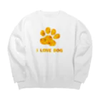 onehappinessの肉球　ガーベラ Big Crew Neck Sweatshirt