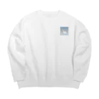 ﾌﾞﾃｨｯｸ ｵﾉﾖｷの白鳥と（高波の）湖 Big Crew Neck Sweatshirt