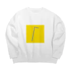 うさぎちゃんアイランドのストロー（緑） Big Crew Neck Sweatshirt