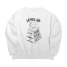 ねこぜもんのLEVEL UP FTS くろいロゴ Big Crew Neck Sweatshirt