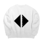 Creative store MのFigure-04(BK) Big Crew Neck Sweatshirt