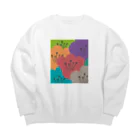 Wonder Bird Forestのティータイムの花 [TTF1] Big Crew Neck Sweatshirt