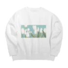 風花うろこのおさかなとおはな01 Big Crew Neck Sweatshirt