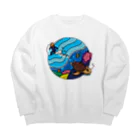 8anna storeのサーフandタートル！ Big Crew Neck Sweatshirt