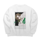 Ran.のpersistent love【green】 Big Crew Neck Sweatshirt